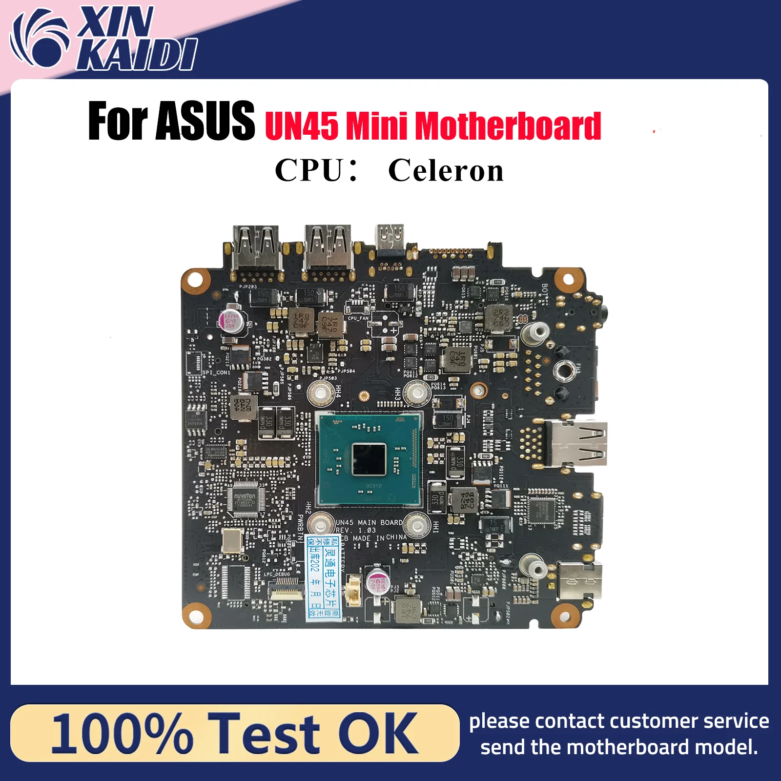 

Материнская плата для ноутбука UN45 для ASUS VivoMini UN45, материнская плата для ноутбука с процессором Celeron, 100% тестирование, ОК, быстрая доставка, высокое качество