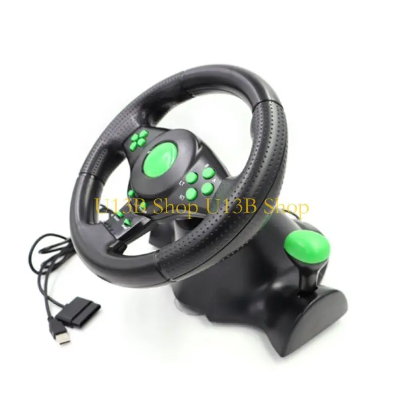 U13B 4 في 1 عجلة قيادة للألعاب مع الدواسات 180 درجة التناوب عجلة القيادة USB CAR