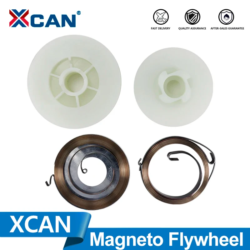 XCAN 3pcs Electric Chainsaw Easy Starter Pulley with 2 Springs Fit Chainsaw 4500 5200 5800 45cc 52cc 58cc Chainsaw Spare Parts
