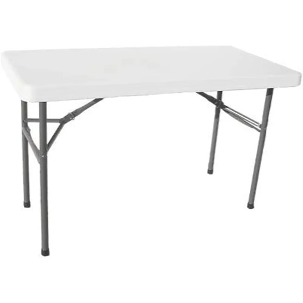 

TitanPRO Plastic Folding Table - Polyethylene Sturdy Outdoor Folding Table - Lightweight Fold Up Table for Weddings Cocktail Pa