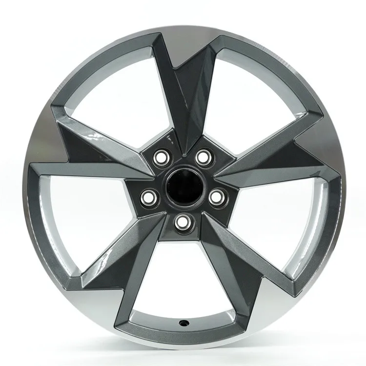 Gun Grey Machine Face Wheels 18 Auto Wheel R18 5hole Alloy Mag Wheels Car Rims For Audi