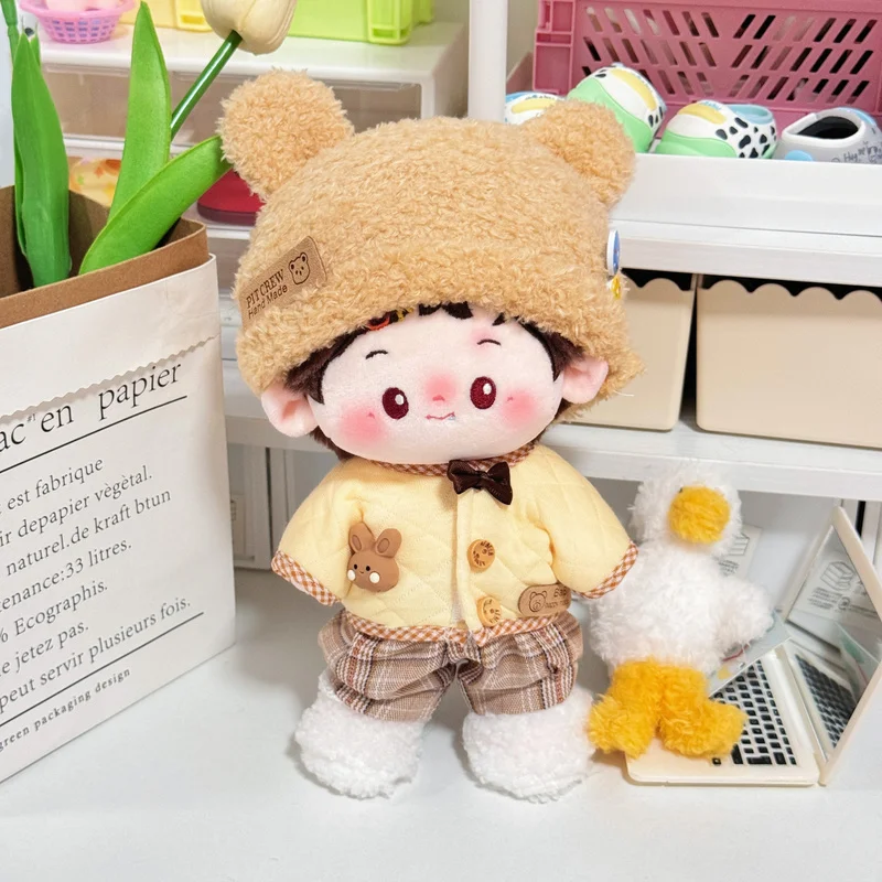 Nur Kleidung Neue Bär Kaninchen Nette 20 cm Baumwolle Puppe Kleidung Tops Mantel Rock Hut Dressing Spiel Puppe Zubehör Diy Puppe kleid Bis