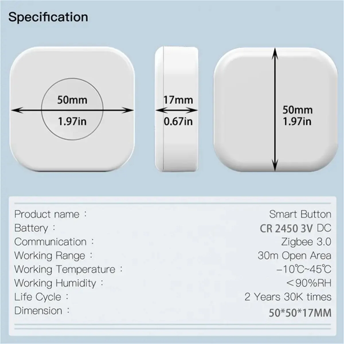 Tuya Zigbee Button Smart Scene Switch Intelligent Linkage Wireless Switch Automation Work with Smart Life