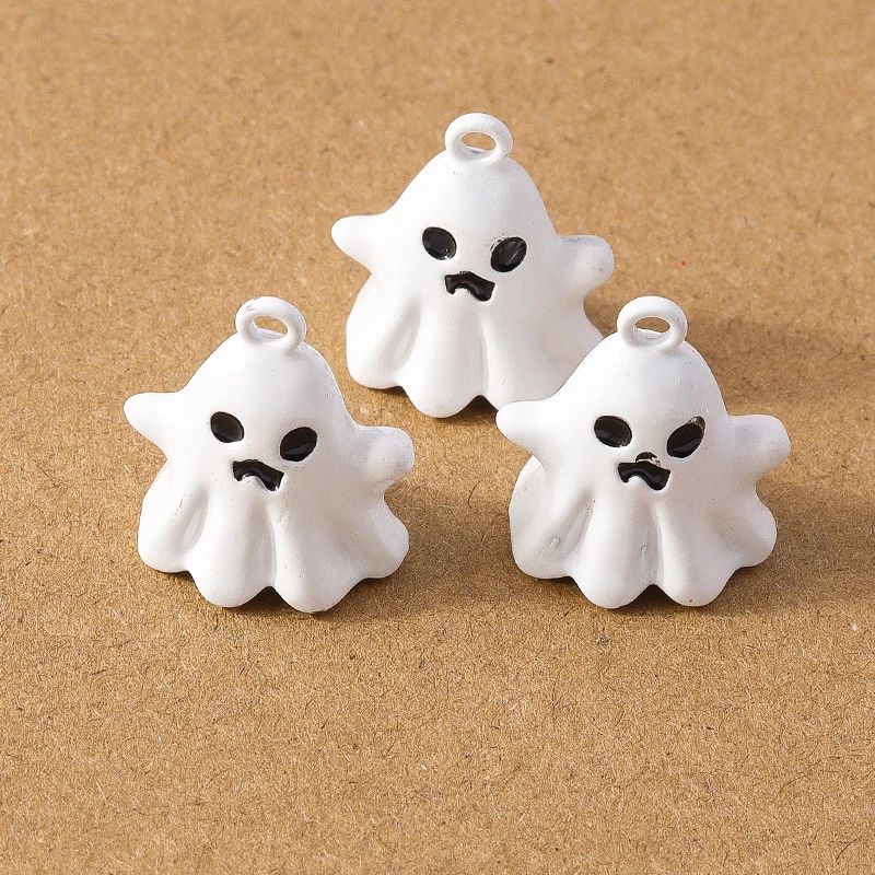 10 pcs 20*17mm niedlichen Emaille Halloween Ghost Charm Anhänger für DIY Halskette Ohrringe Armband Schmuck Zubehör Lieferungen – Detail 9