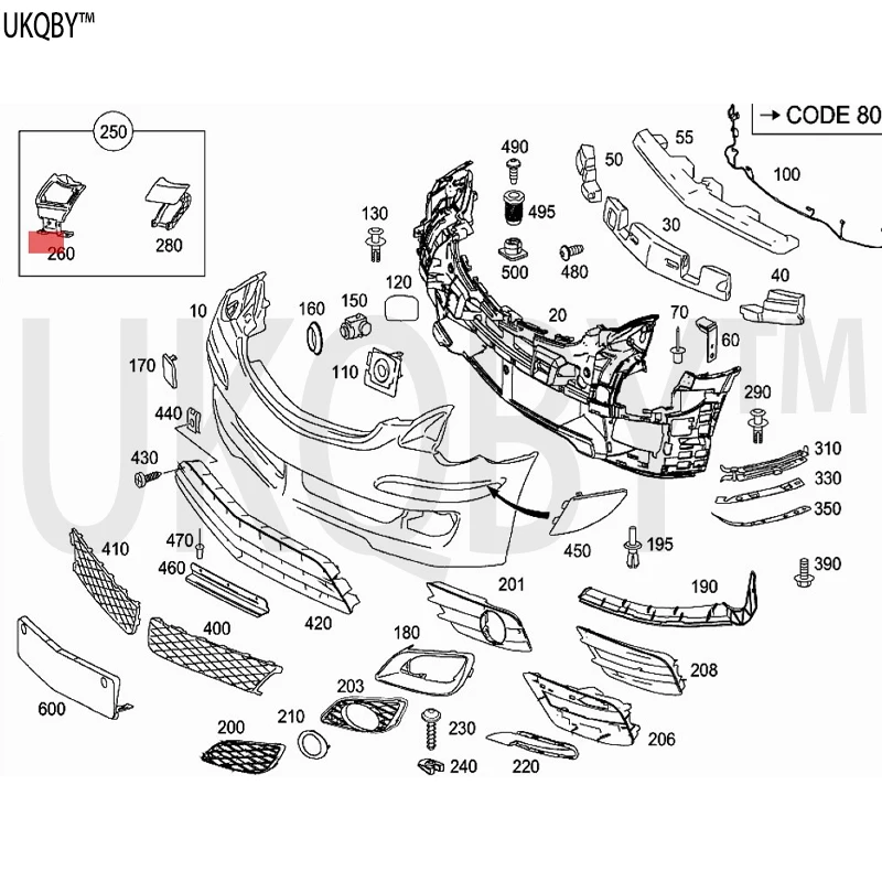 Right side cover of bracket A2518690414 A2518690314 A2518690315