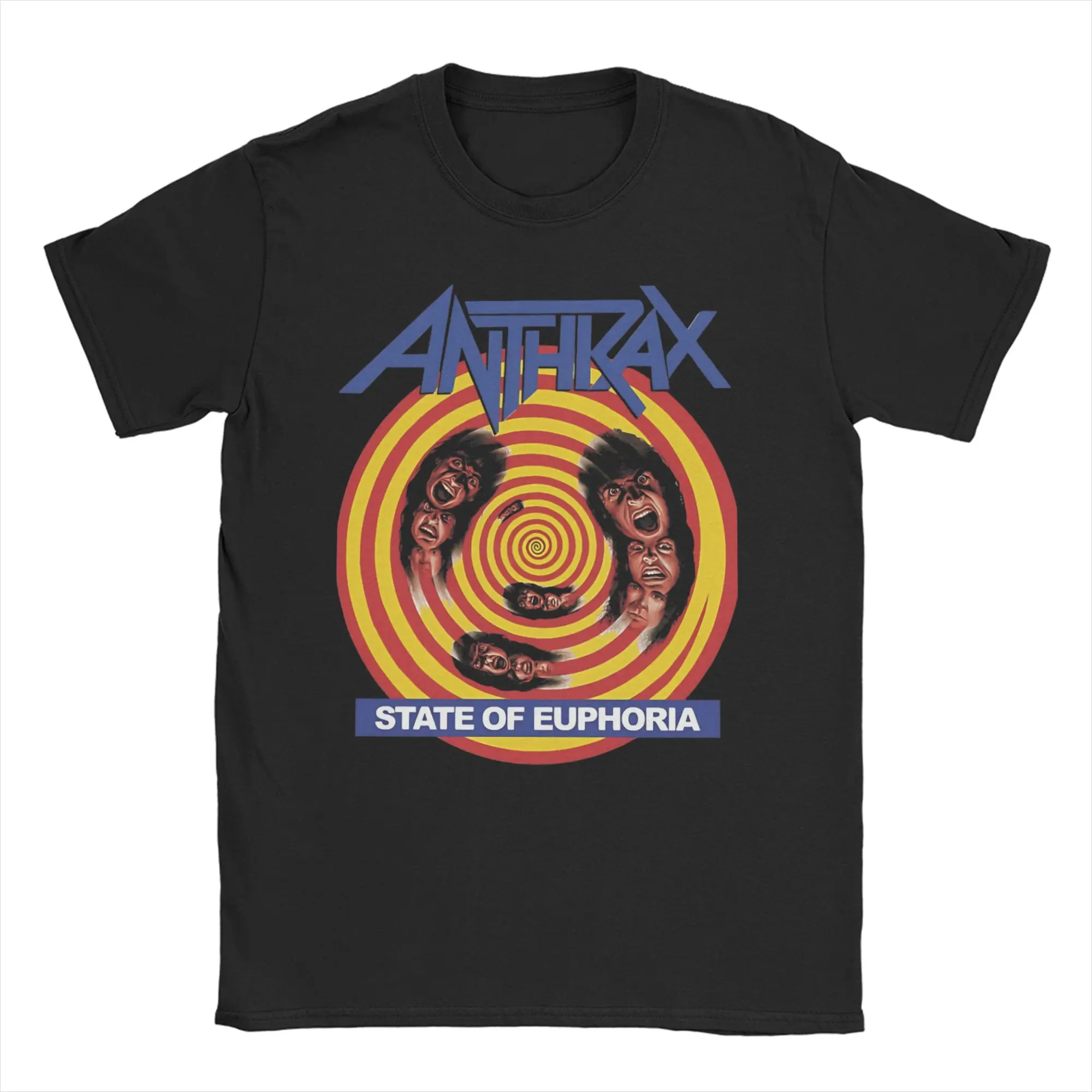 Anthrax Among The Living T Shirt Men 100% Cotton Funny T-Shirts Round Neck  Tee Shirt Short Sleeve Tops Adult