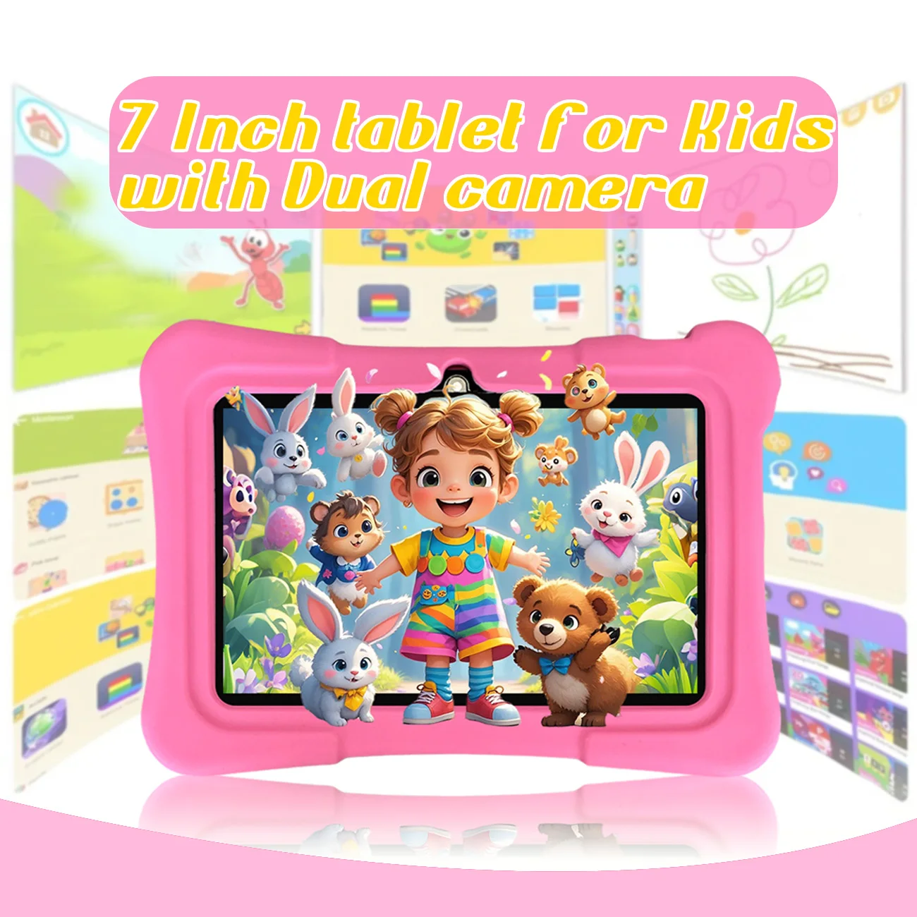 

7-inch tablet dual camera child protection , tablet for Android 12,portable，children's gifts for Christmas and birthday