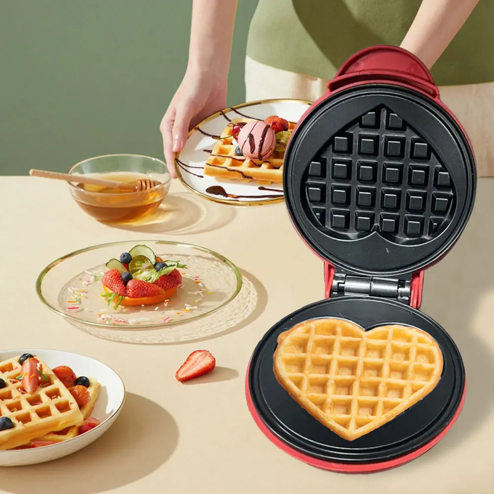 Electric Breakfast Maker Quick Heat-Up Sandwich Cake Baking Tray Household Breakfast Electric Baking Pan for Kids and Families