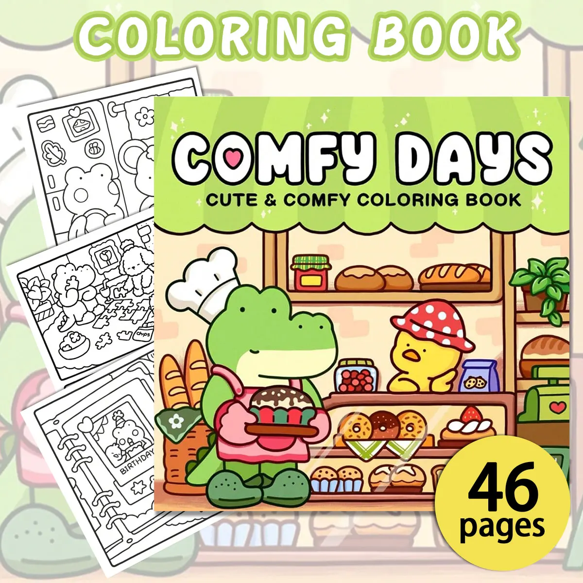 Comfy Days Coloring Books, Cozy Scenes, Simple Coloring, For Home Parent - Child DIY, Relax, Unwind, Boost Creativity