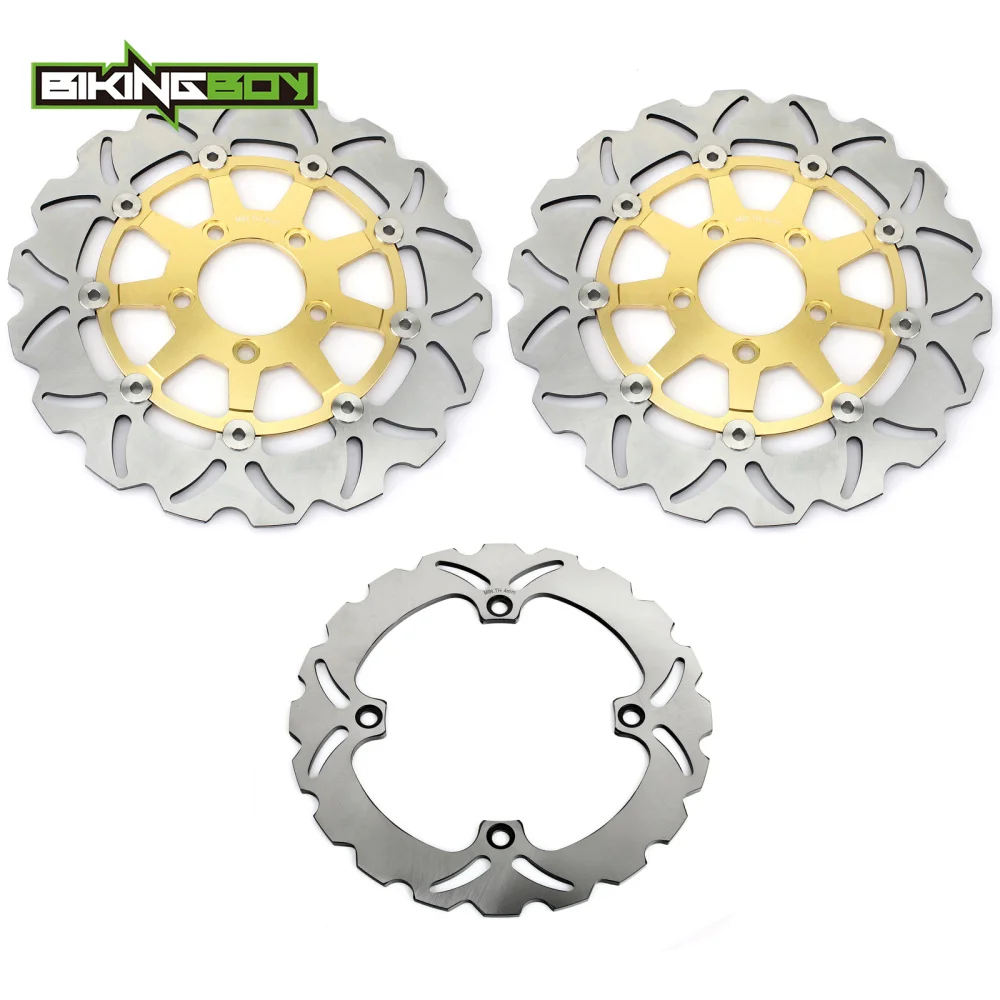 BIKINGBOY Front Rear Brake Discs Disks Rotors For Suzuki V-Storm DL 650 04-06 DL 1000 02-13 12 11 10 09 Kawasaki KLV 1000 04-07