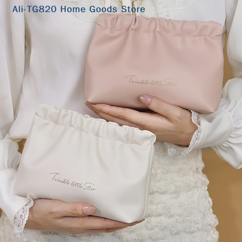 [TG820]PU Simple Mini Lipstick Makeup Storage Bag Woman Key Jewelry Digital Organizer Portable Pouch Ladies Small Cosmetic Bags