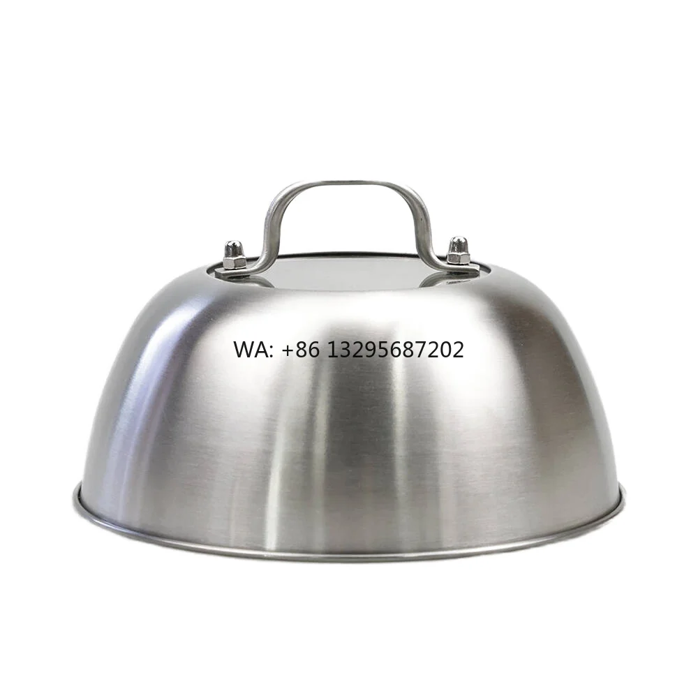 

Оптовая продажа, 9-дюймовая крышка для гриля из нержавеющей стали 430, купольная крышка для плавления сыра, крышка для гамбургеров, аксессуары для барбекю