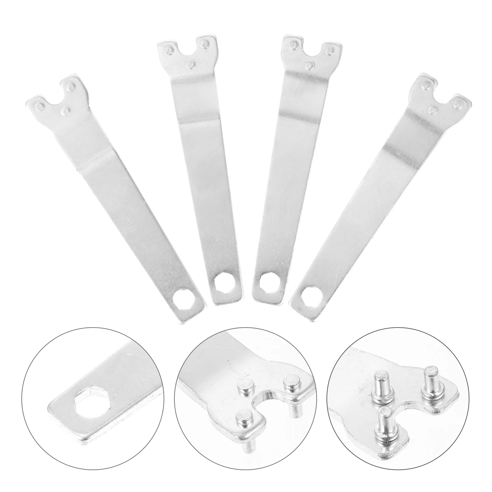 

4pcs Angle Grinder Wrench Spanner Tool High Carbon Steel 3 Jaw Disassembly Long Lasting Durable Professional Repair Efficient