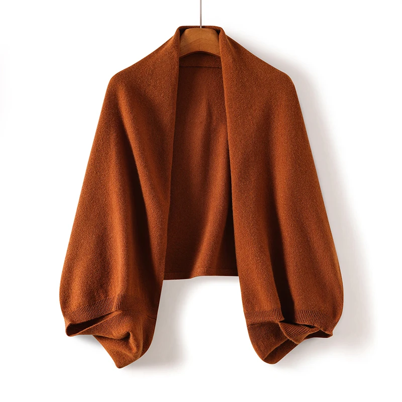 

100% Pure Wool Shawl For Women, Paired With Knitted Loose Cape, Elegant And Fashionable Shawl Scarf, Suitable For All Seasons