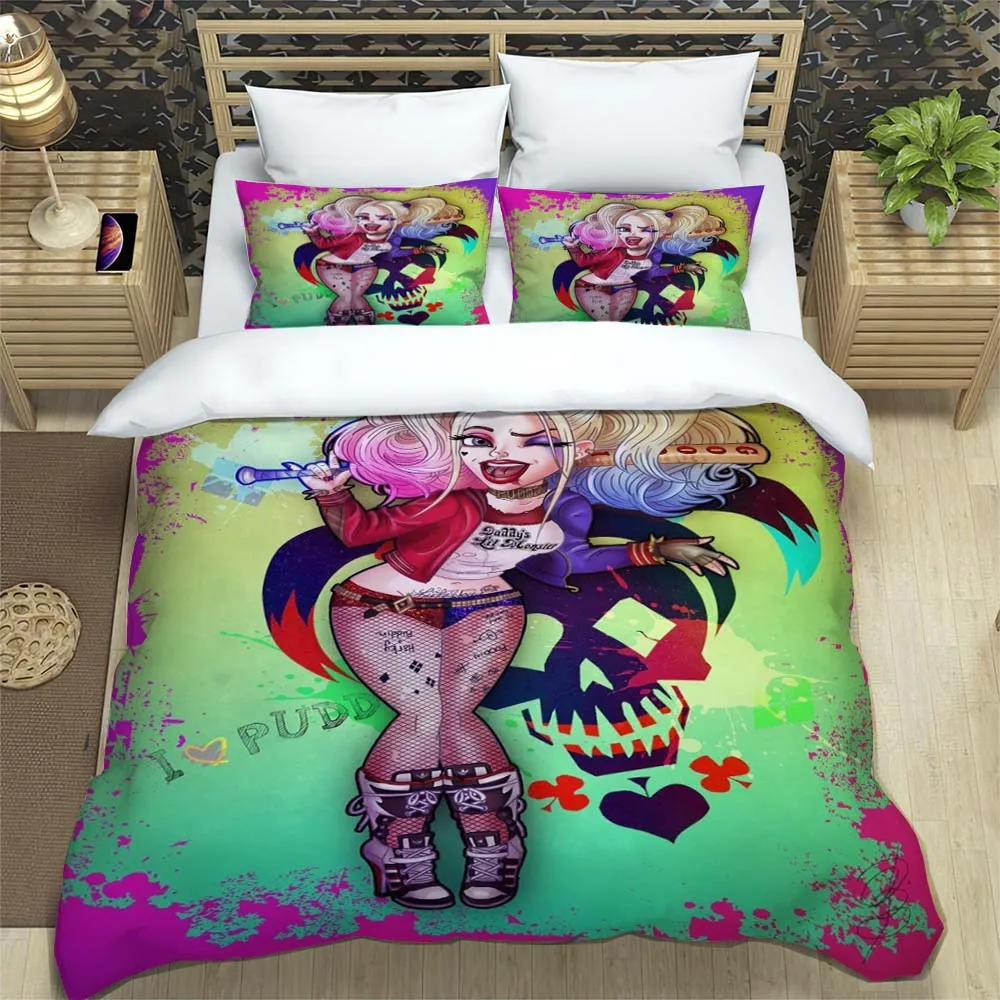 

Little ugly girl Pattern Quilt Cover With Pillowcases 3D Digital Printed Bedding Set Twin Full Queen King Christmas Gift