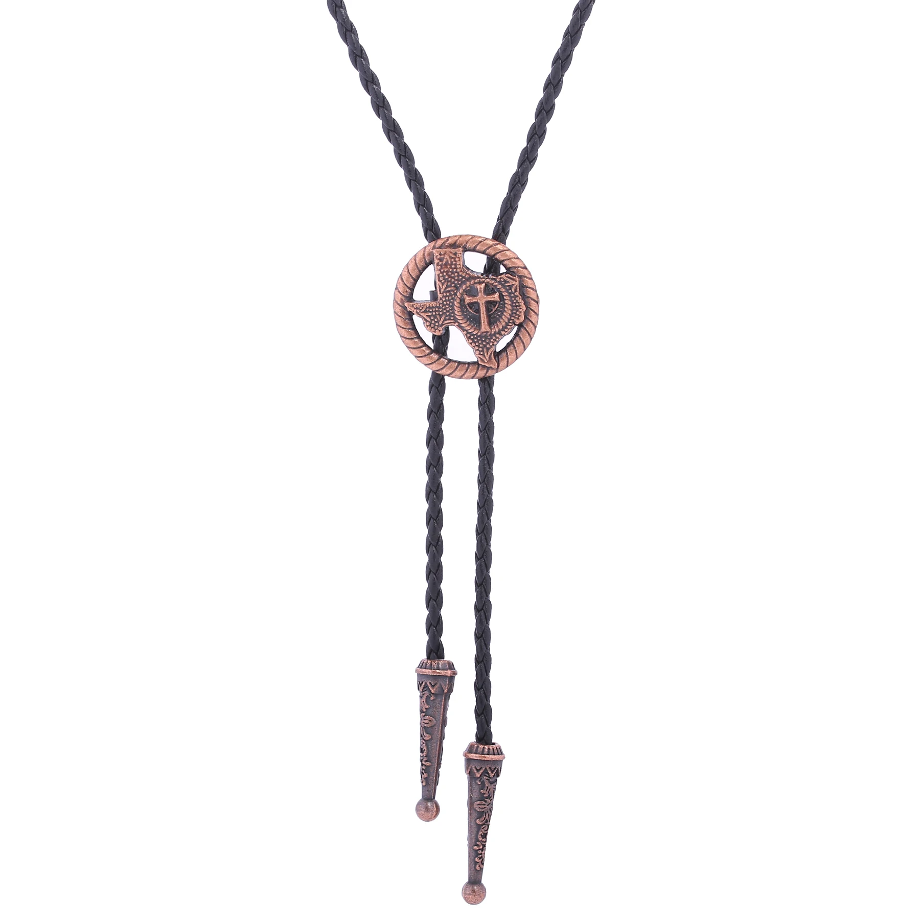 Nowa retro Texas mapa cross bolo krawat