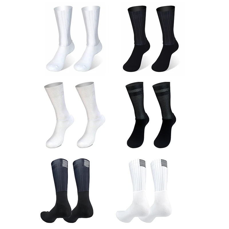 New Team Aero Summer Bike Cycling Socks Silica Gel Non-slip Breathable Pro Racing Sports Socks Men Women Calcetines Ciclismo