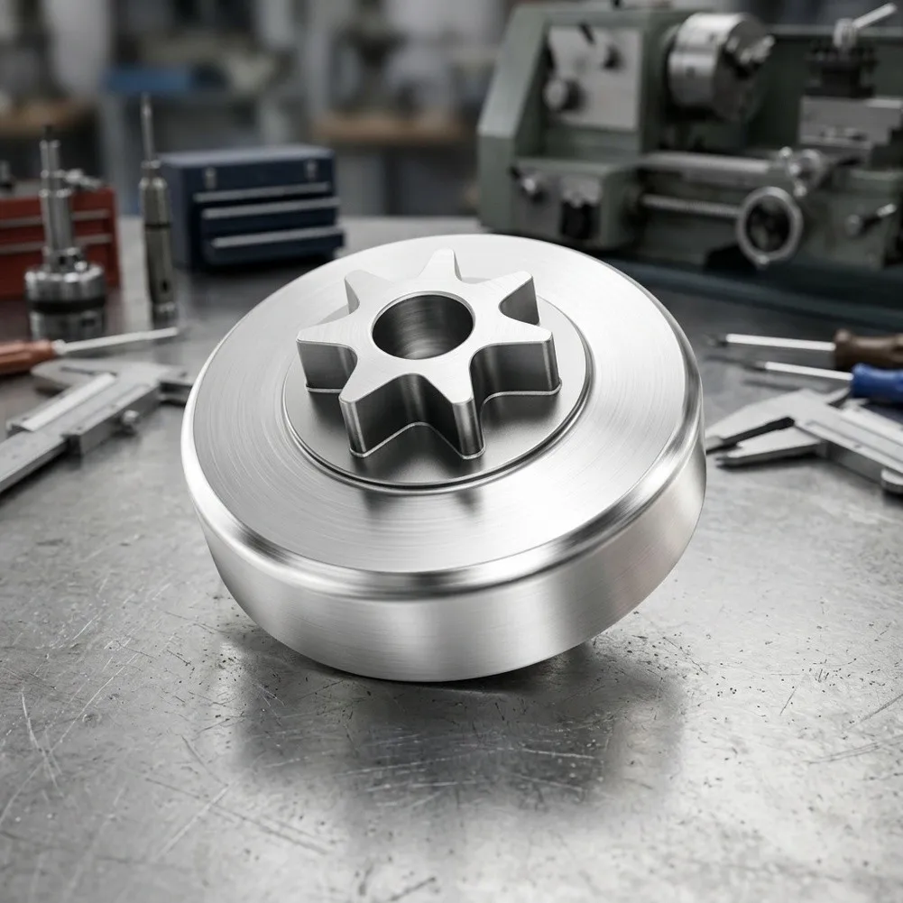 3 8 Pitch Drum Sprocket Drum For Firewood Cutting Easy Installation Resilient Construction Stable Torque Transfer