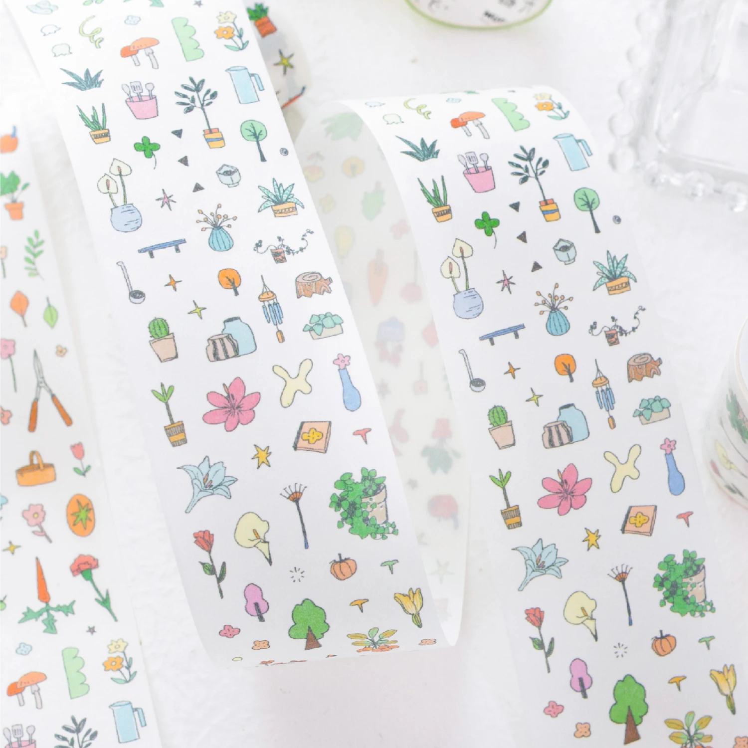 200cm/Roll INS Cartoon Masking Tapes Daily Life Decorative Label Stickers for Journal Scrapbooking Diary Album Stationery Tape