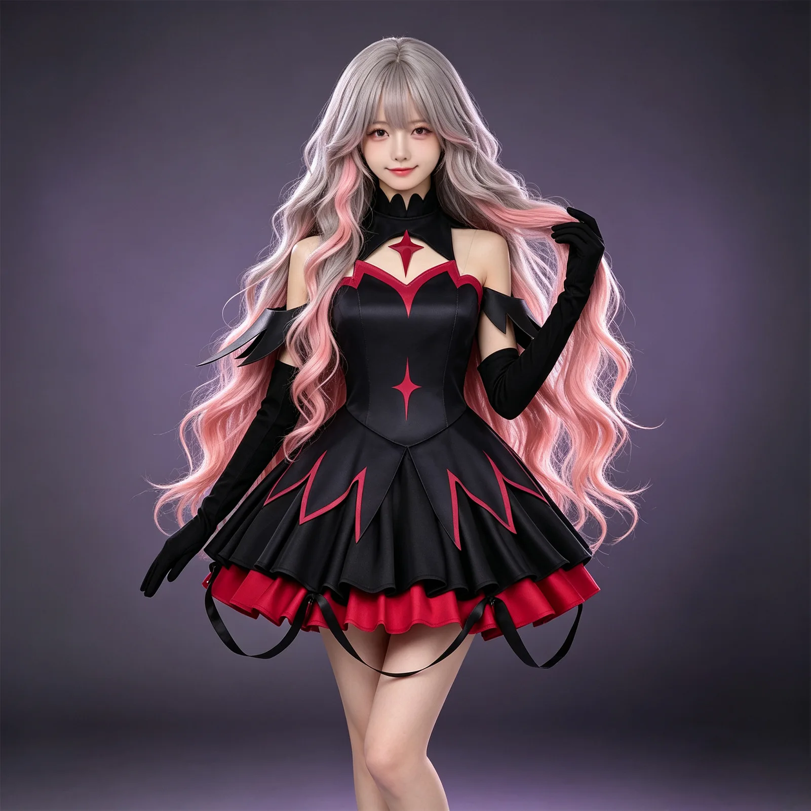 Anime Star Detective Precure Moria Ruruka Cosplay Costume Wig Halloween Party Suit Stage Costume