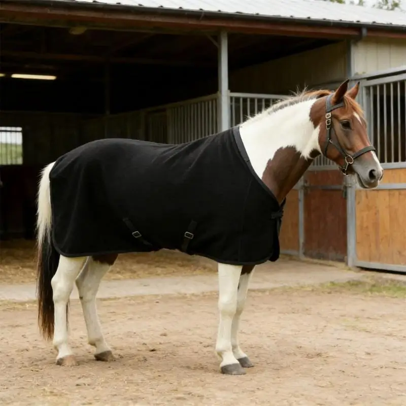 U2JB Spacious Warm Fleece Horse Blanket Features Improved Strength And Proper Coverage For Various Equine Needs
