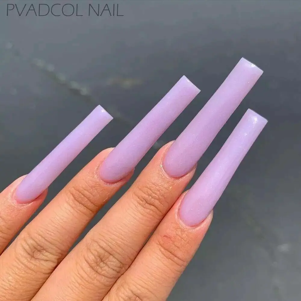 

Straight Square Full Cover Clear Press On False Nail Tips Extra Long Nails