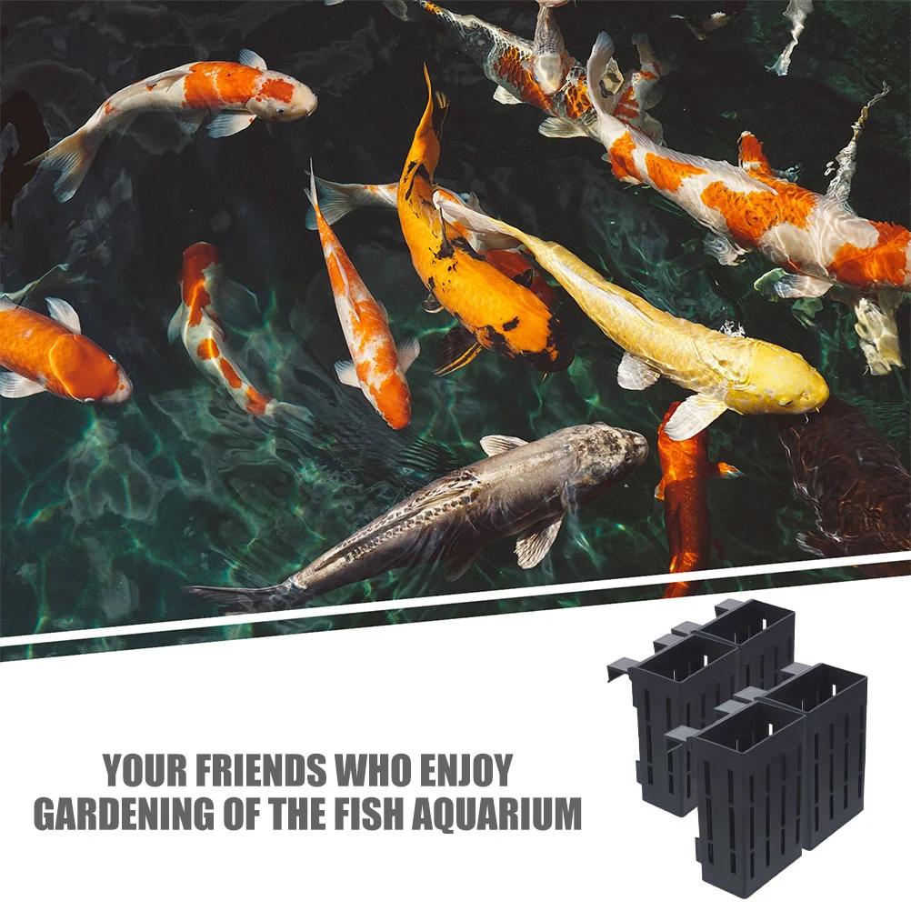 

6Pcs Hanging Aquarium Plant Holder Plastic Pot for Aquatic Plants Fish Tank Accessories Aquarium Plant Holder Aquatic Planter