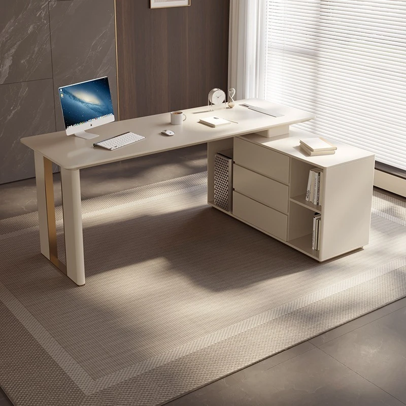 Italian minimalist desk piano paint boss desk, light luxury simple modern beauty salon medical beauty tables and chairs