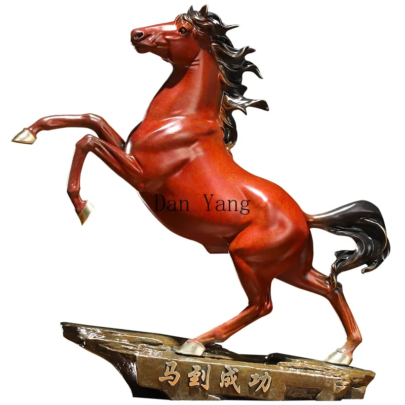 YJ pure copper horse ornament, living room office, success, handicrafts, home decoration, housewarming, opening gifts