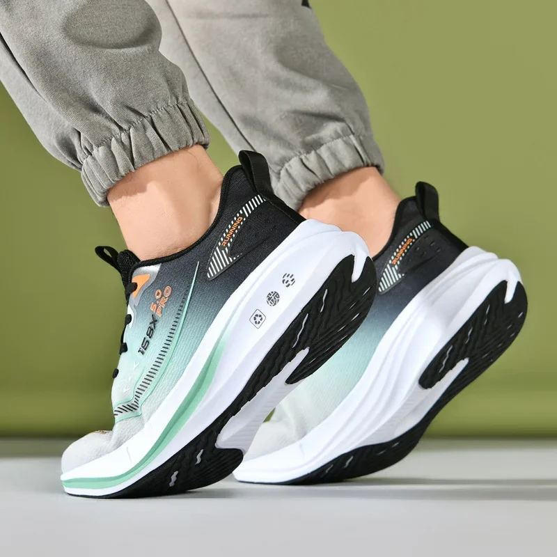 

Кроссовки мужские дышащие противоскользящие сетчатые повседневные туфли мужские с карбоновой пластиной мужские удобные мягкие мужские спортивные туфли на шнуровке