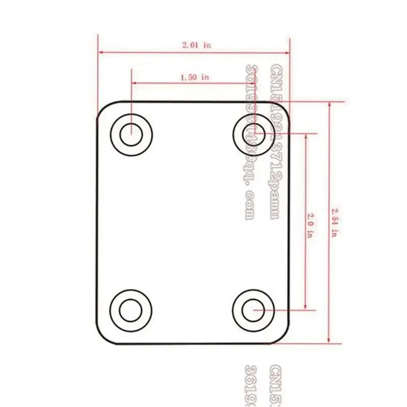 JIMI HENDRIX Signature Electric Guitar Neck Plate Gold/Silver/Black