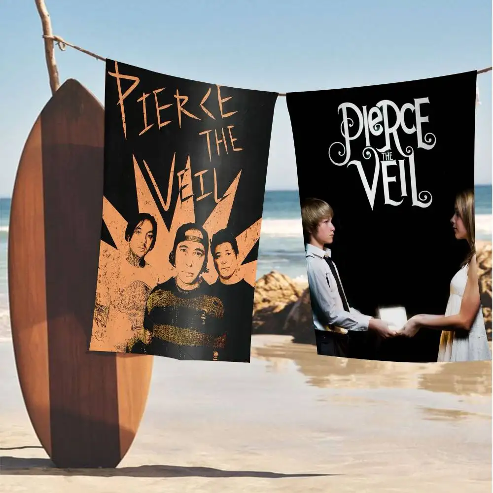 P-Pierce The Veil Band Big Microfiber Beach Towels Quick Dry Towel Sand Beach Towels Pool Towel for Travel Swim Pool Yoga