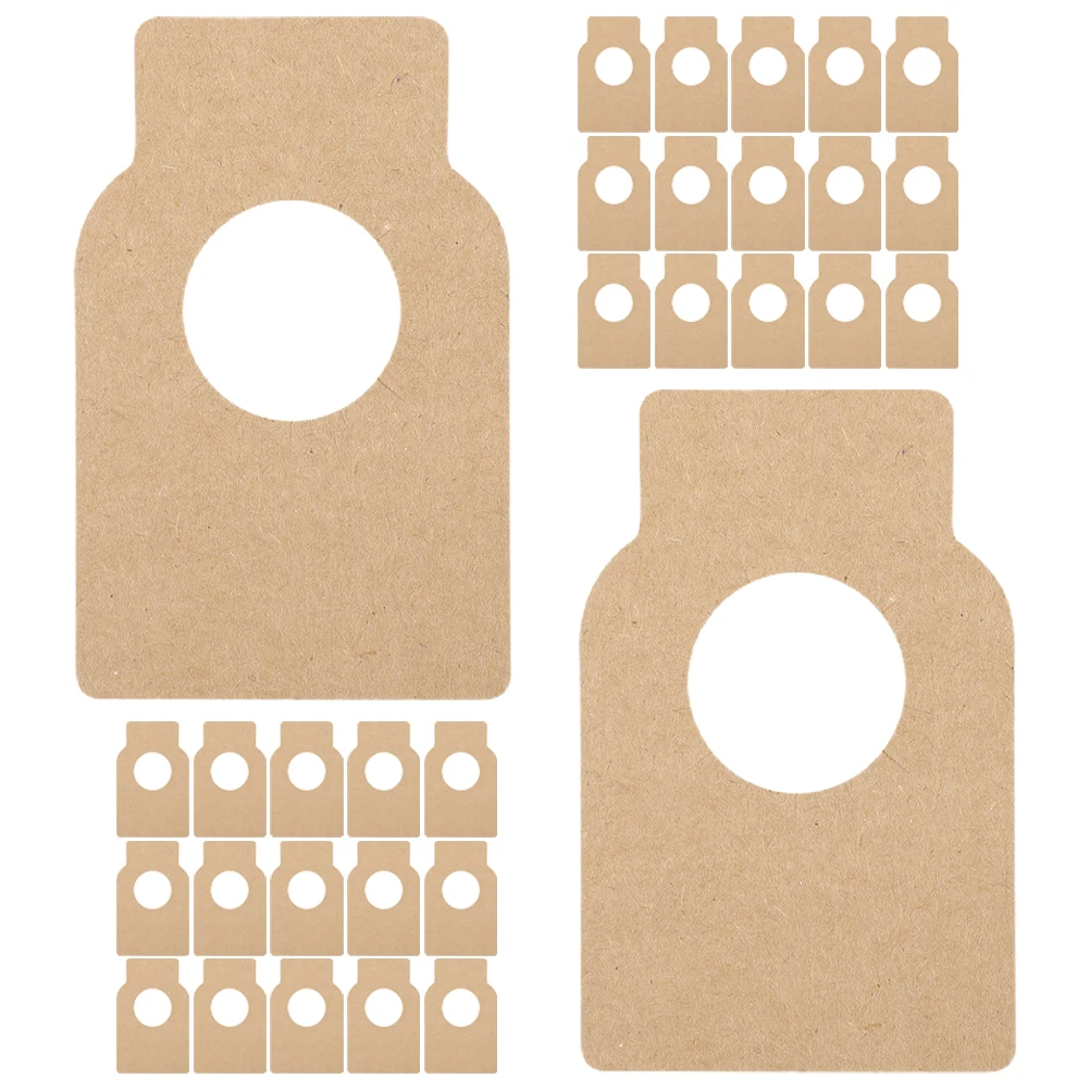 

200pcs Bottle Labels Light Brown Reusable Blank PVC Tags for Cellar DIY Parties Display Stickers Write Erasable