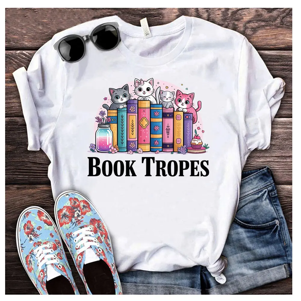 Iron On Patches for Clothing Cat Book DIY Heat Transfer Stickers Washable Book Lover Applique Decals for T-Shirts Bags Hats view 3