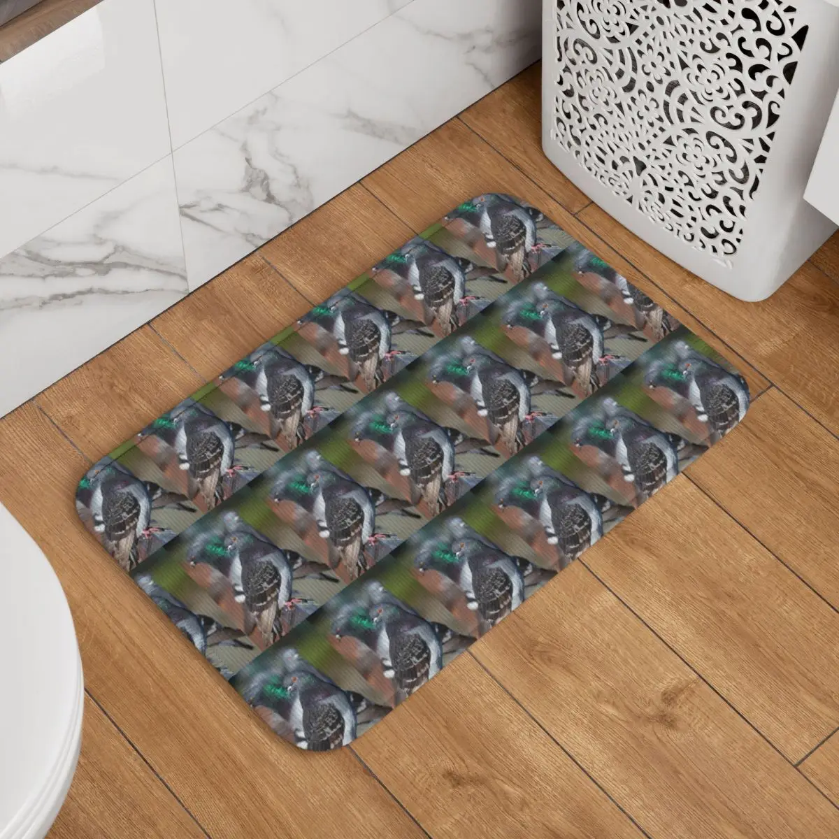 

Серый коврик-подушка для прихожей с изображением голубей, напольный коврик для кухни, балкона, домашний коврик для ног