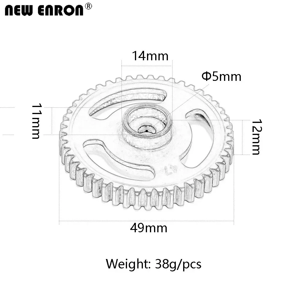 NEW ENRON 1Pcs #76937 47T Hard Steel Spur Gear 47 Tooths Module for RC Car 1/8 HPI Racing SAVAGE X 4.6 RTR 3.5 SS 2.4GHz KIT STD