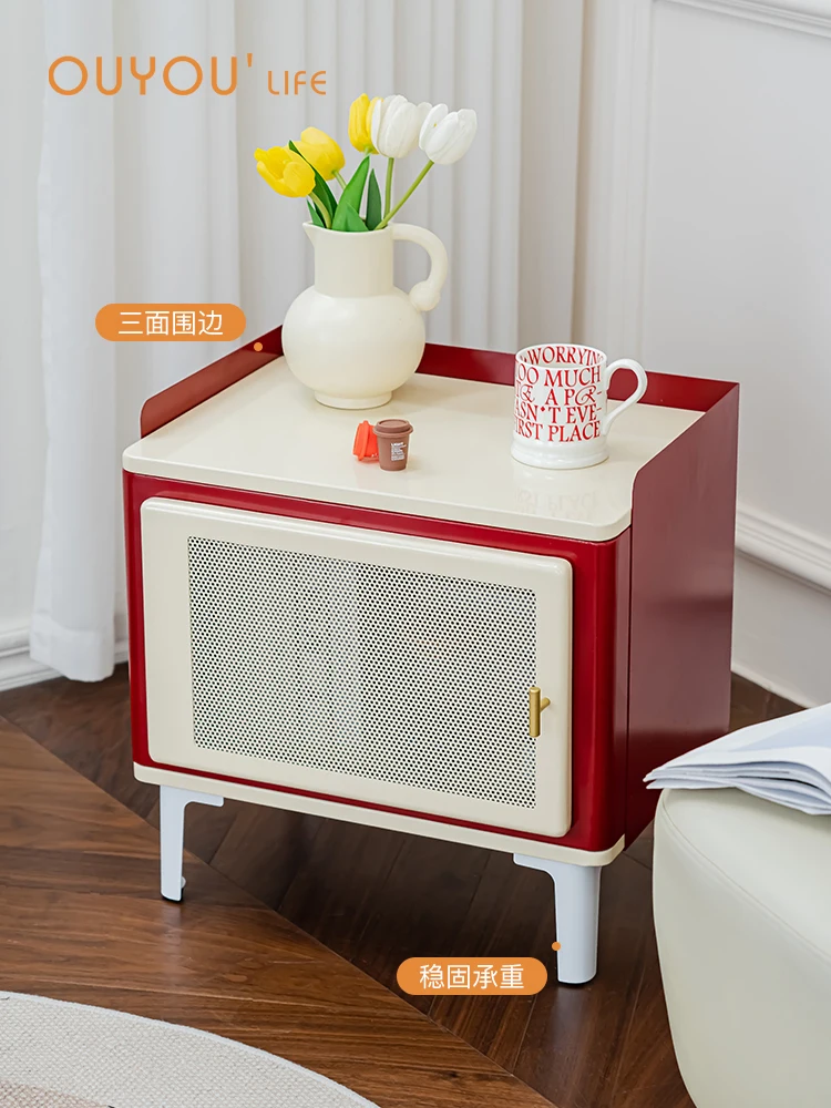 

Ou and Nordic ins retro bedside tables, modern home creative storage cabinets, simple bedrooms, bedside storage cabinets