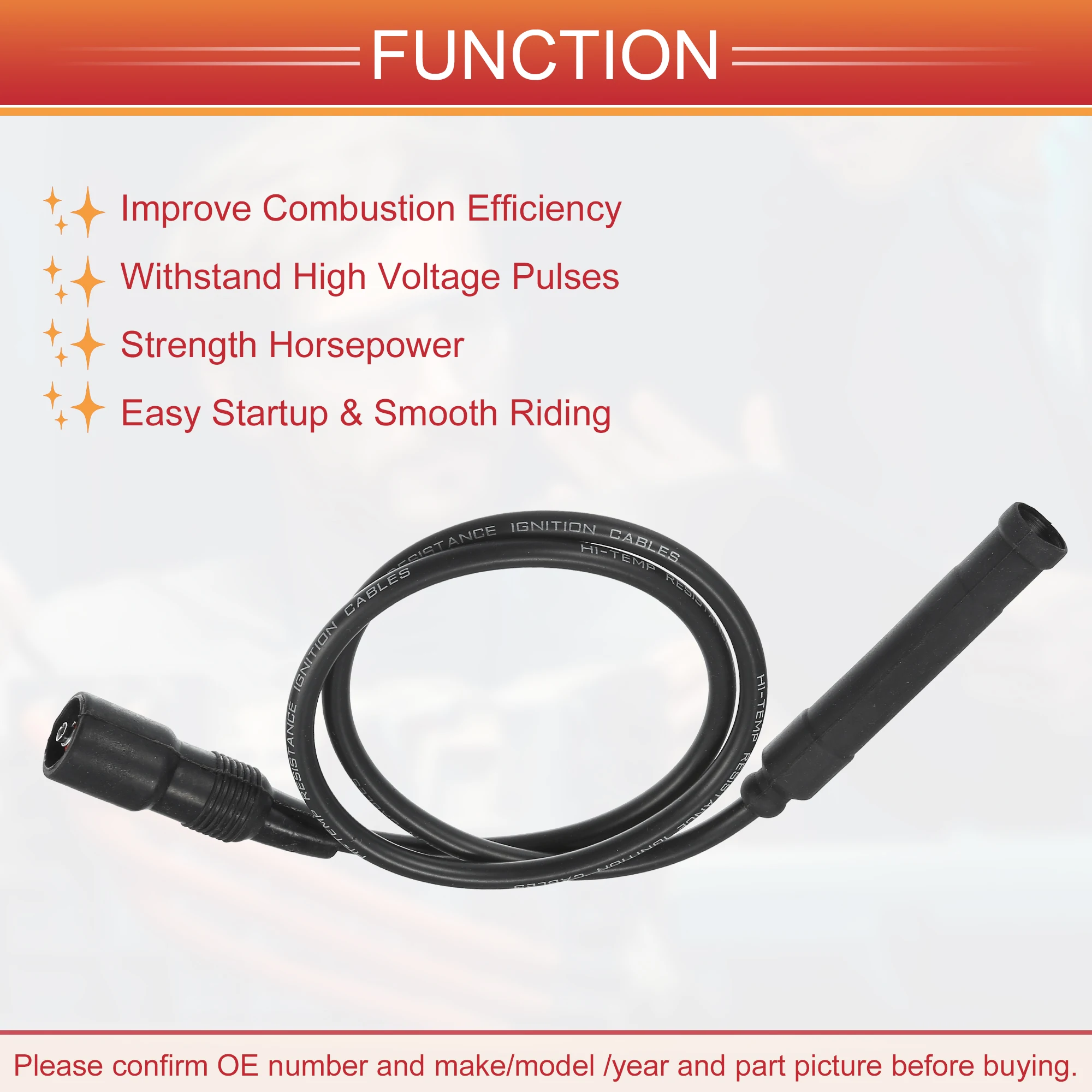 UXCELL 7 قطع كابل ملف الإشعال سلك توصيل الإشعال رقم. 12121714154 لسيارات BMW 3 Series 1986 #6