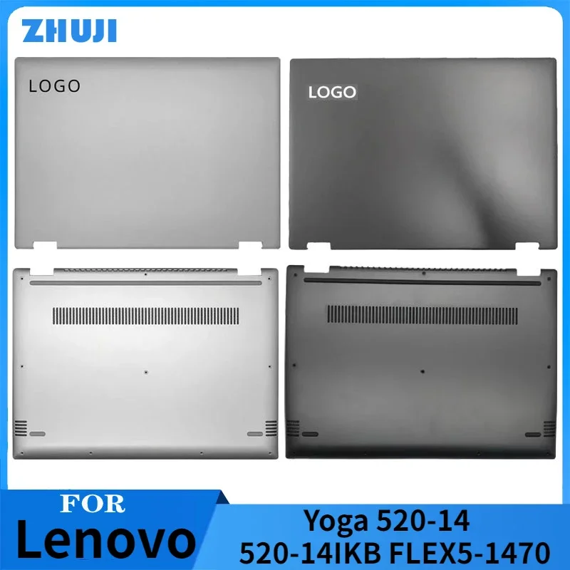 

New For Lenovo Yoga 520-14 520-14IKB FLEX5-1470 Laptop LCD Back Cover Bottom Base Case silver/gray