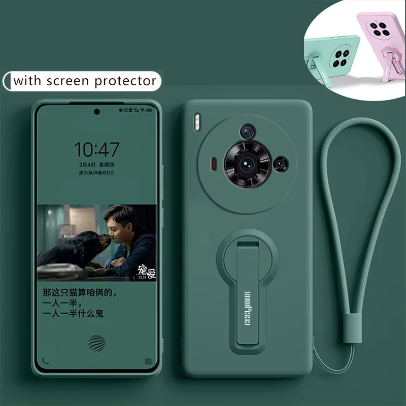 Funda de teléfono para ZTE Nubia Z50SPRO Z50 S Pro Z60 SPRO, funda suave de silicona a prueba de golpes, soporte con Protector de pantalla