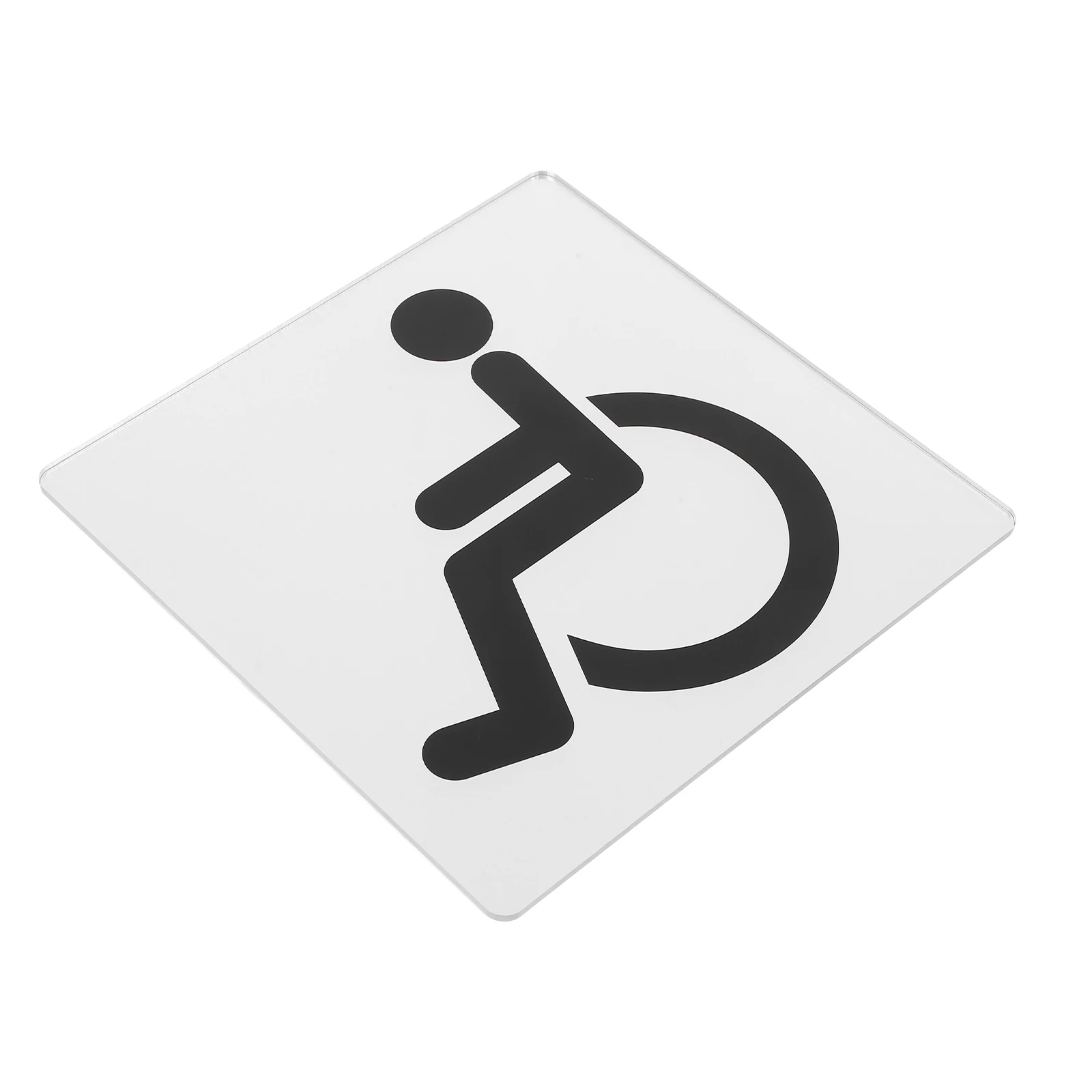 

Disabled Toilet 15x15cm Acrylic Selfadhesive Bathroom Indicator Acrylic Door Sign Washroom Marker Accessibility Label