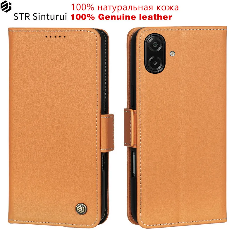 

Genuine Nappa leather card Slot Wallet Cover For Samsung Galaxy M17 M36 M56 M16 M55s M35 M55 M34 5G Flip shockproof phone Case