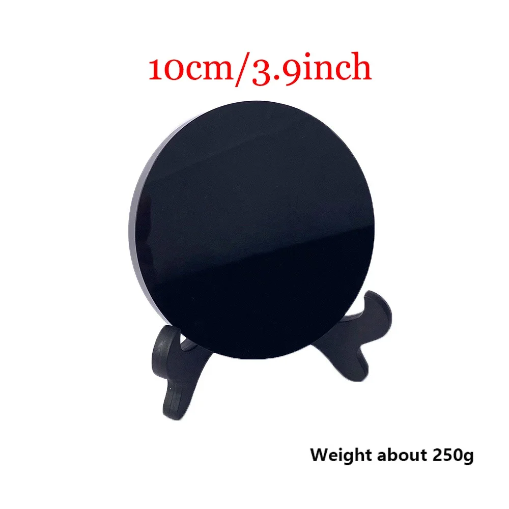 15 سنتيمتر 18 سنتيمتر 20 سنتيمتر مصقول سبج الصراخ مرآة التدخين المرايا مع حامل لوحة مستديرة للعرافة ماجيك الساحرة فنغشوي ديكور