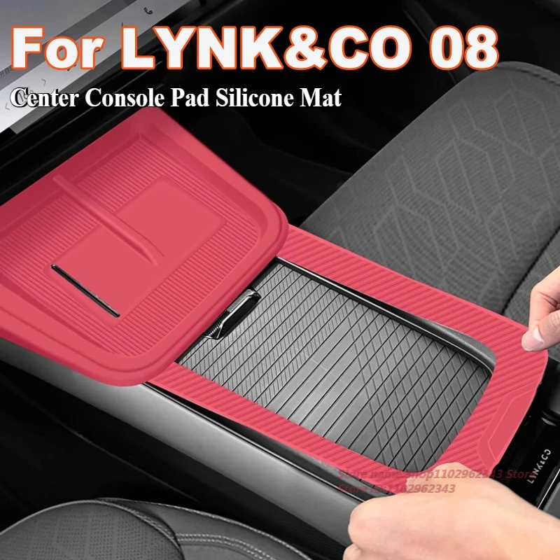

For LYNK&CO 08 23-25 Center Console Pad Silicone Mat Gear Shift Panel Water Cup Protective Film Car Interior Modified Accessory