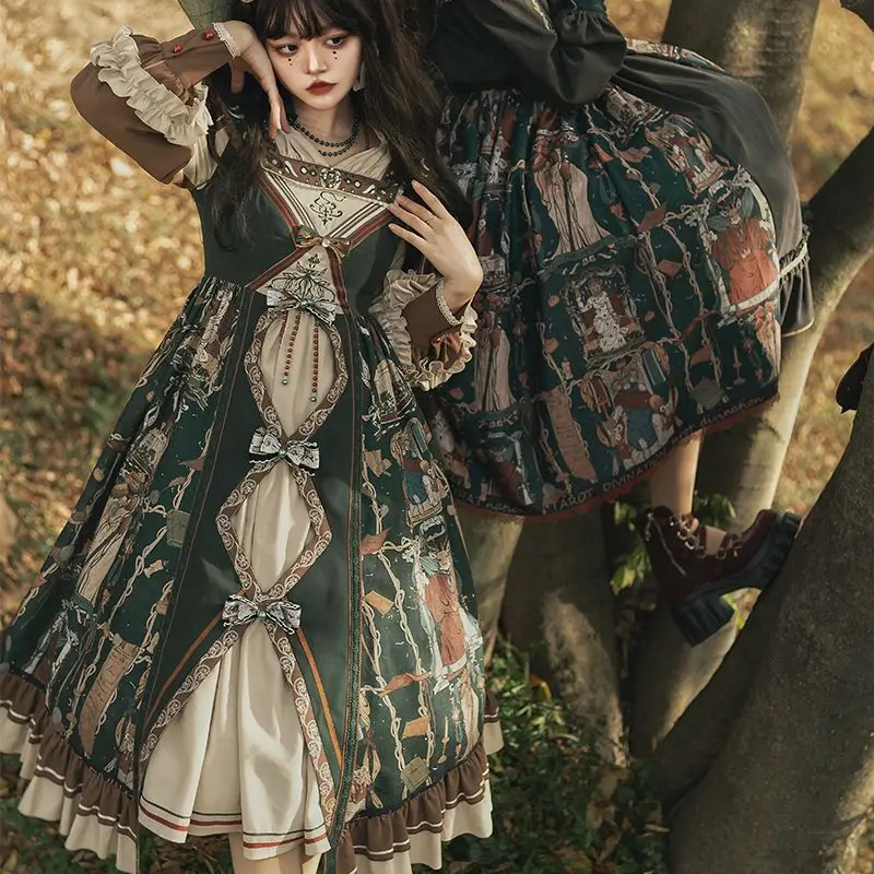 

Lolita Dress Tarot Op Cardigan CLA Palace Style Retro Autumn and Winter
