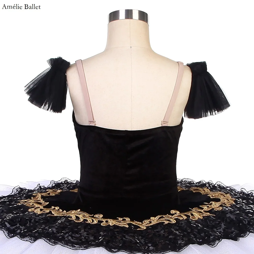 ชุดบัลเลต์สำเร็จรูปสีดำรุ่น BLL526 สำหรับผู้ใหญ่และเด็กผู้หญิง  ชุดเต้นรำสำหรับการแสดงบนเวที