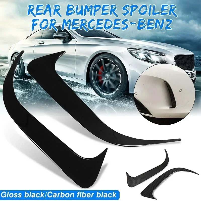 1Pair Car Rear Bumper Side Canards Air Vent Cover Trim For For Mercedes For Benz W117 CLA200 CLA250 CLA45 For AMG 2014-2018