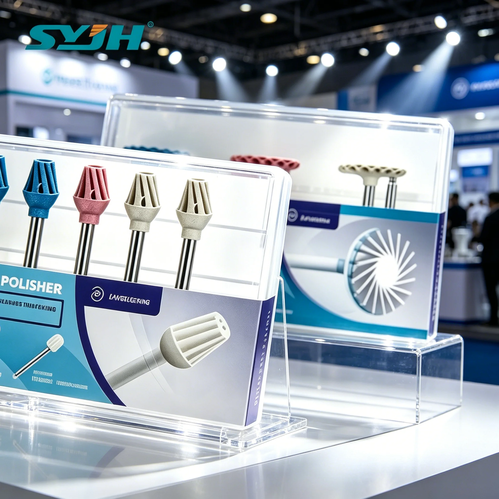 

SYJH 6Pcs/Box Dental Diamond Rubber Polisher Composite Resin Polishing System Spiral Flex Wheel Brush Dental Materials