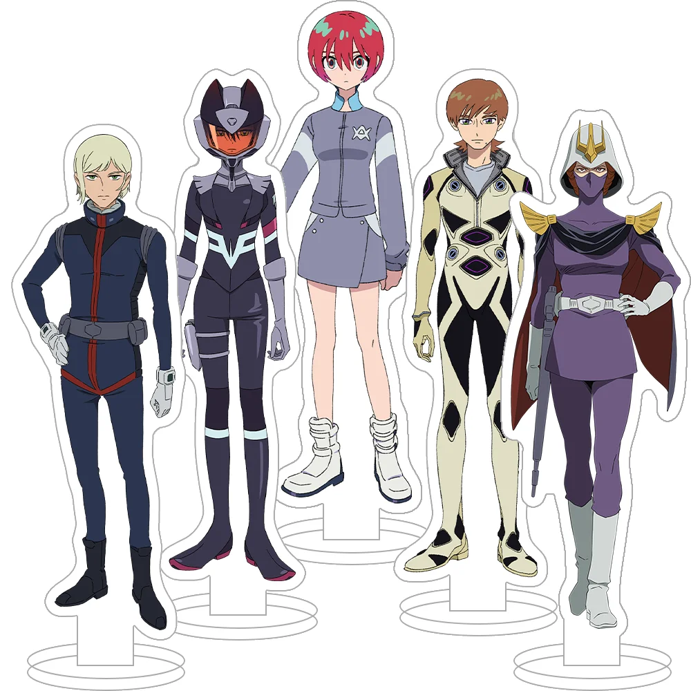 Traje móvil Gundam GQuuuuuuX Amate Yuzuriha Nyaan Gates Capa Kycilia Zabi Char Aznable Soporte acrílico Decoración de escritorio Productos de anime