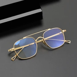 Top Quality Titanium Ultralight Pilot Glasses Frame Men Japanese Handmade Brand Design Eyeglasses Women Fashion Optical Eyewear